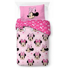 Disney Kids Pink Minnie Mouse Cotton Bedding Set - Single