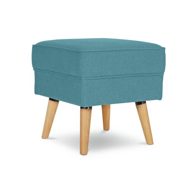 Buy Habitat Callie Fabric Footstool Teal Footstools Argos