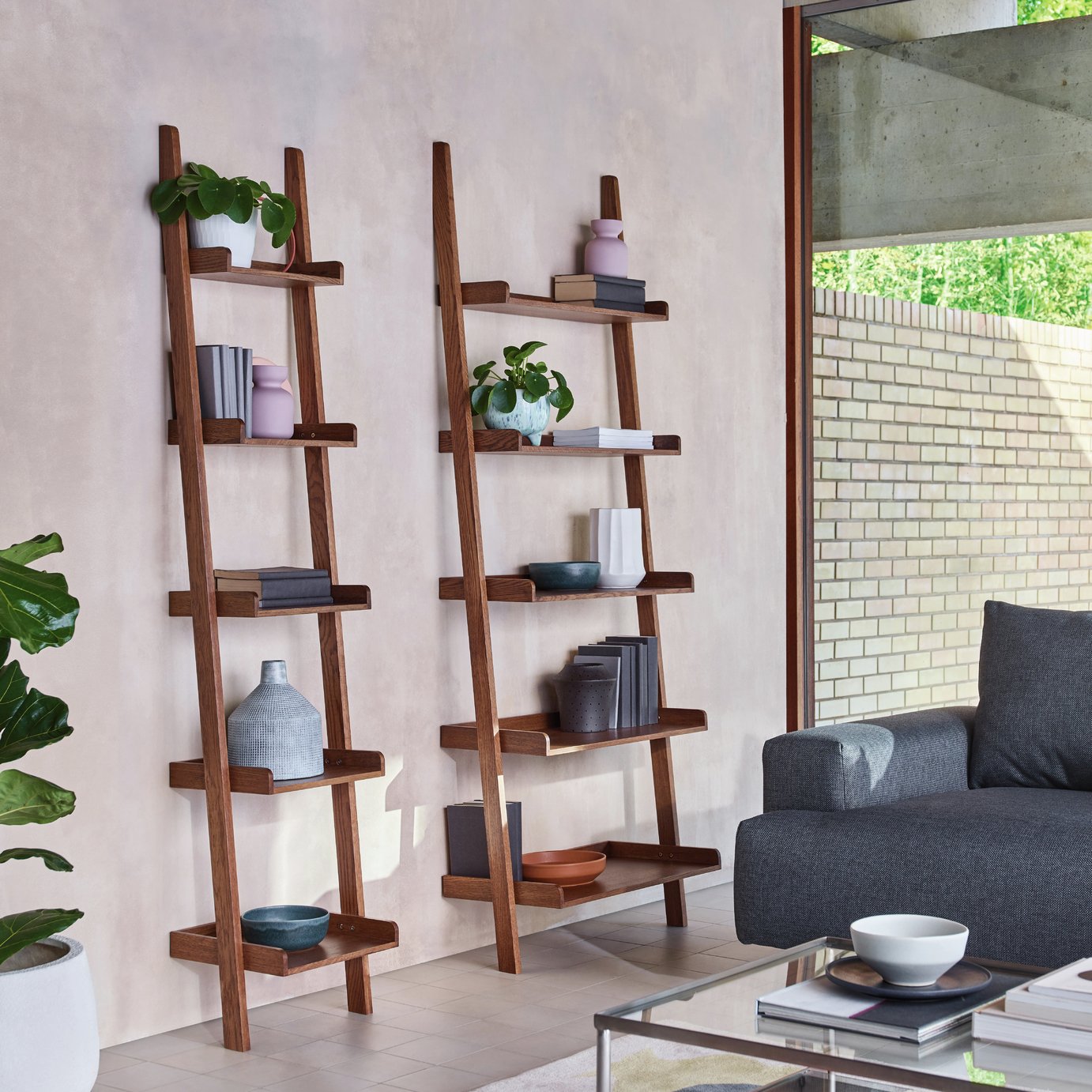 Habitat Jessie Ladder Shelf - Walnut Effect