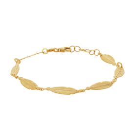 Revere 9ct Gold Plated Sterling Silver Feather Bracelet