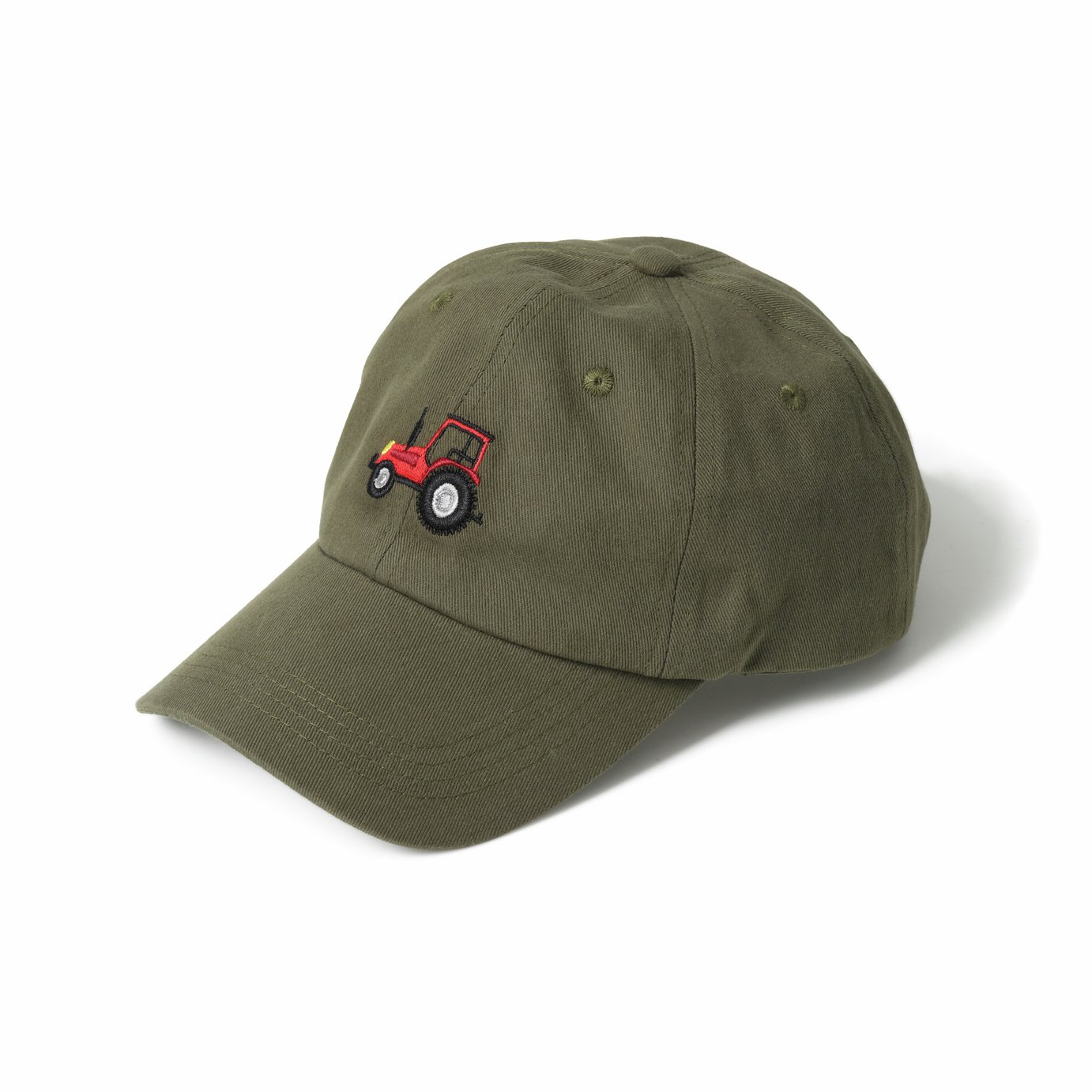 Flitzy Embroidered Tractor Khaki Baseball Cap Small/Medium