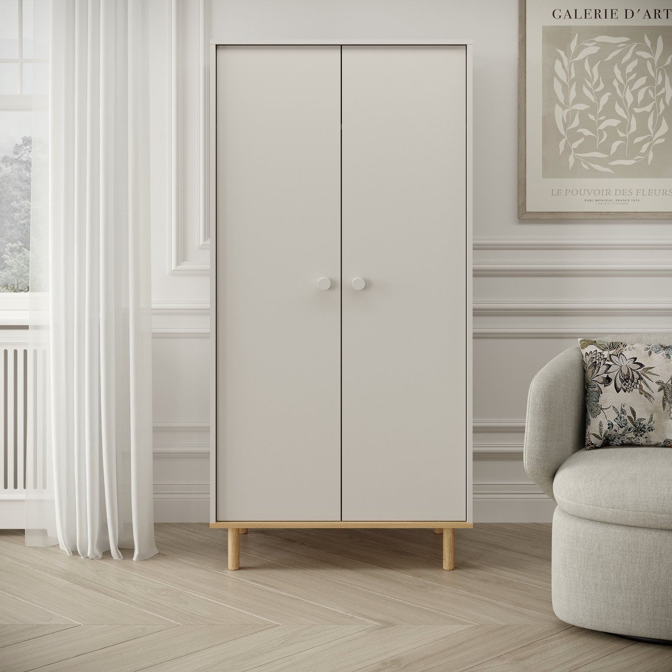 Argos Home Romie 2 Door Wardrobe - Cashmere