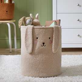 Argos Home Kids Rabbit Boucle Storage Basket - Cream