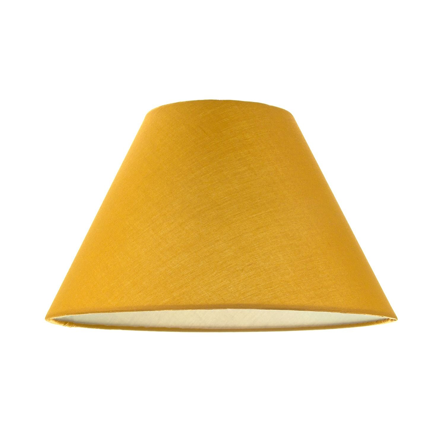 Happy Homewares Mustard Ochre Cotton Coolie Lampshade - 25cm