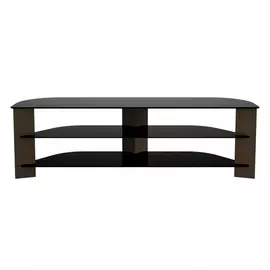 AVF Up To 75 Inch Large Glass TV Stand - Black / Walnut