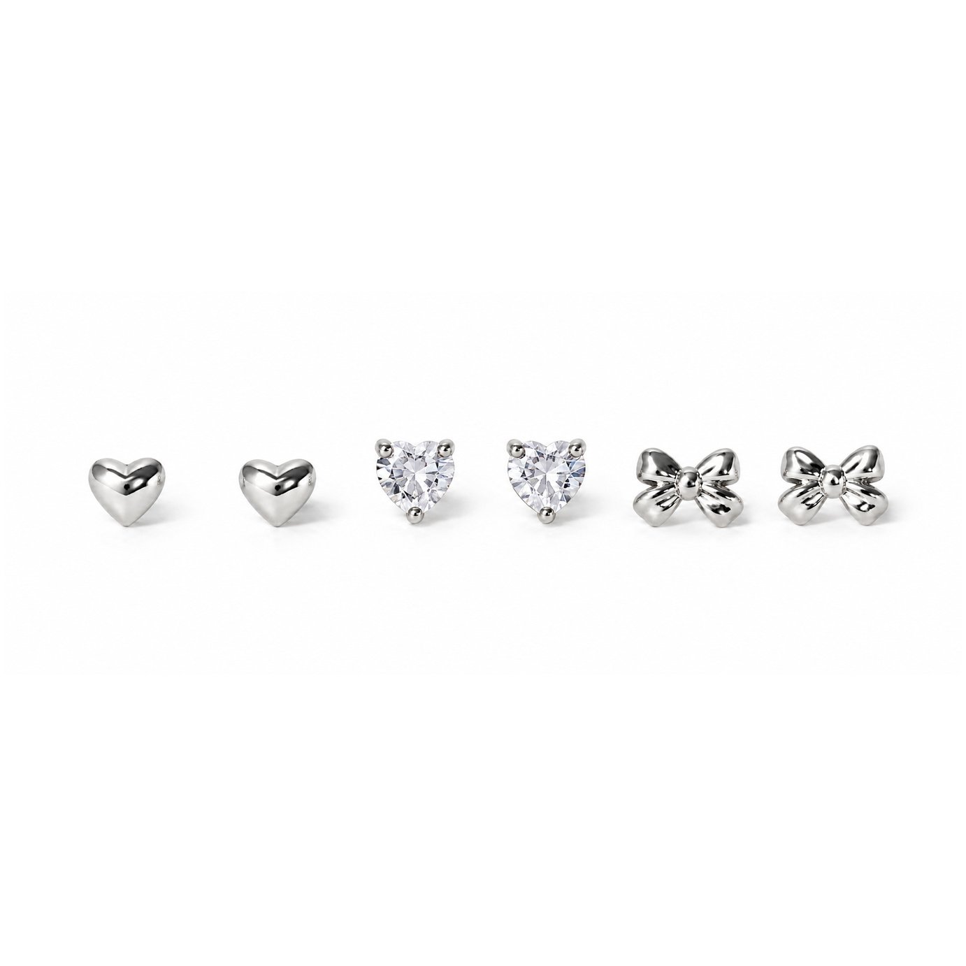 Liars & Lovers Silver Tone Stud Earrings Gift Set