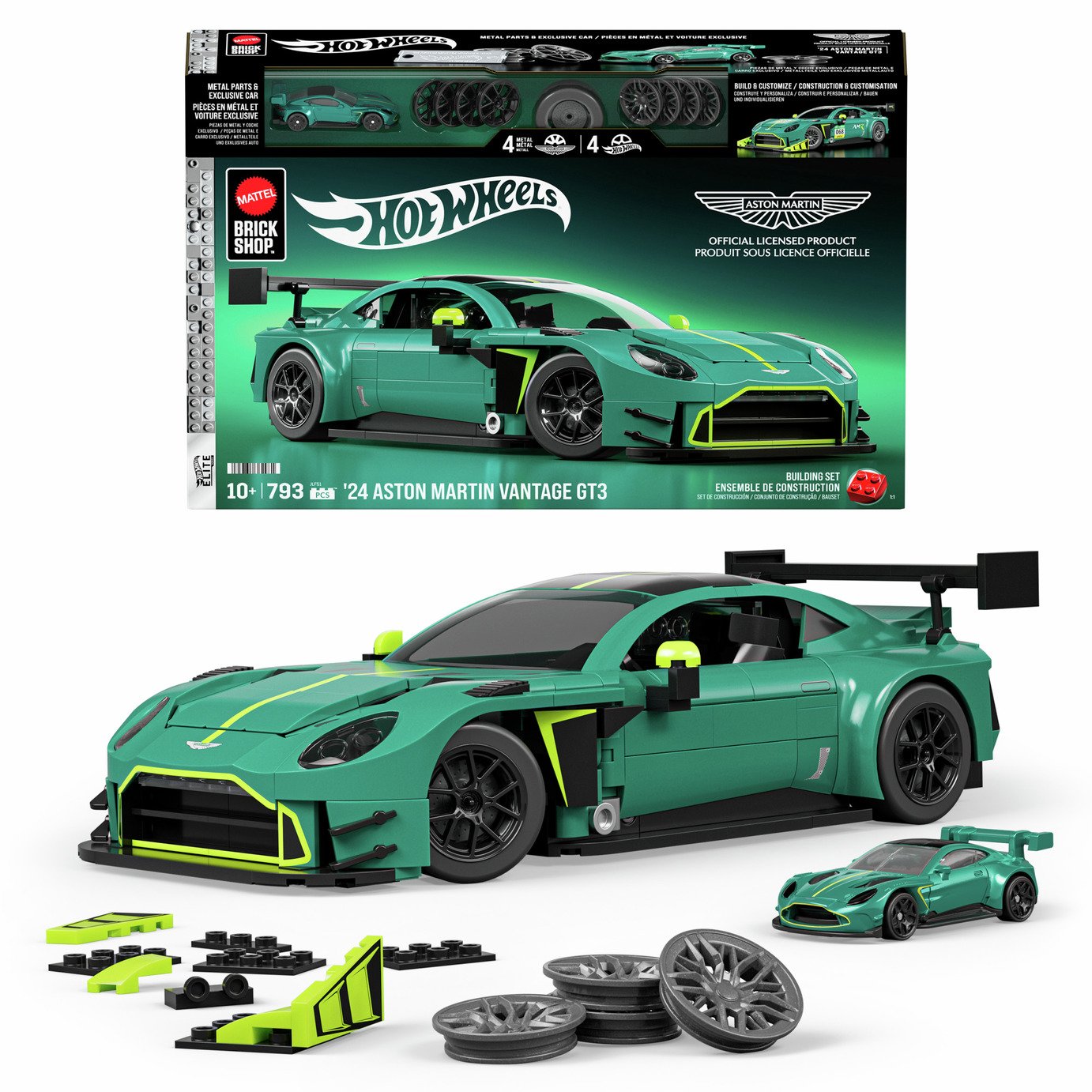 Hot Wheels '24 Aston Martin Vantage GT3 Building Toy Kit, for Collectors