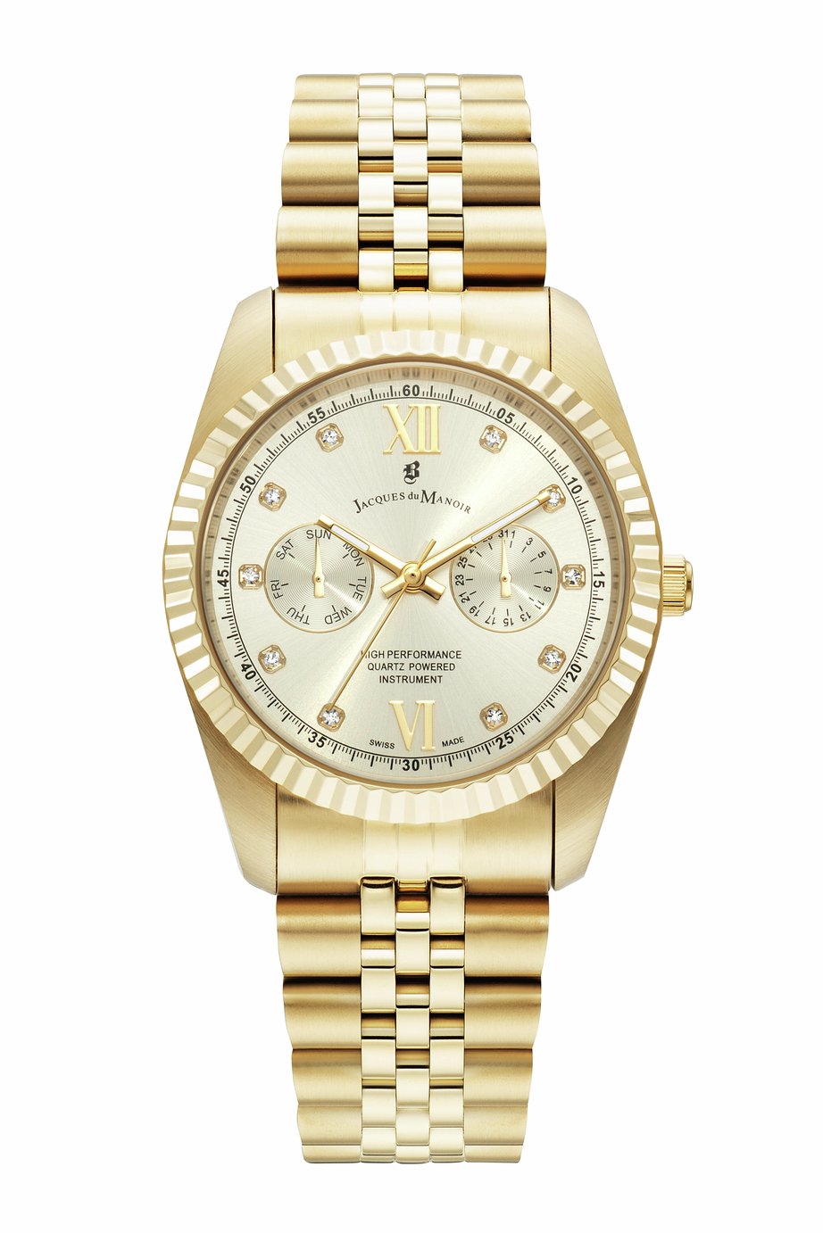 Jacques Du Manoir Inspiration Ladies Gold Stainless Steel Bracelet Watch