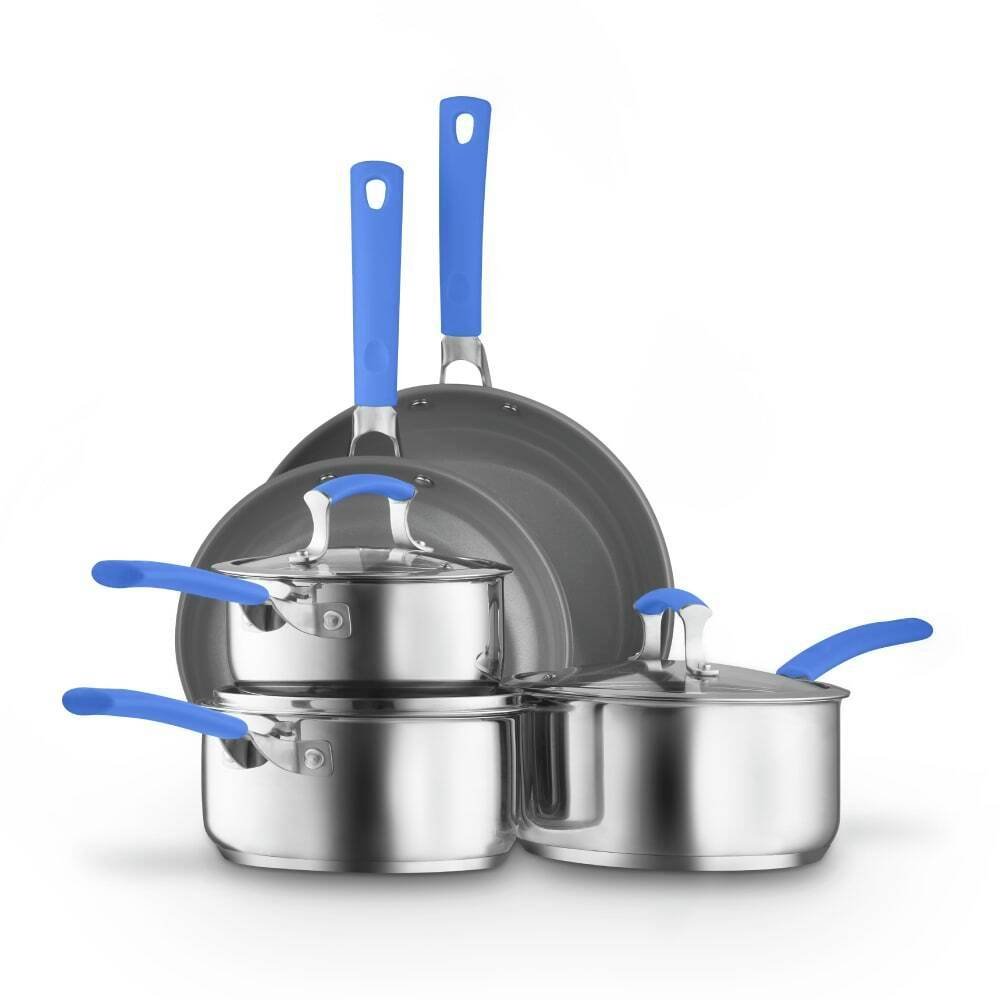 Sur La Table 5 Piece Stainless Steel Cookware Set - Blue