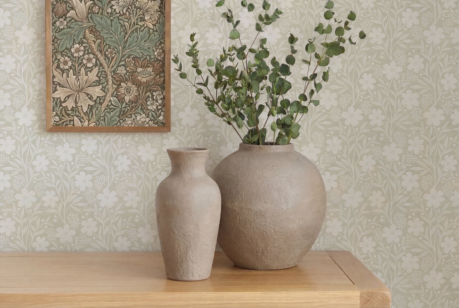 Arthouse Berry Floral Neutral Wallpaper