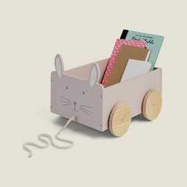 Great Little Trading Company Bunny Book Cart - Pink