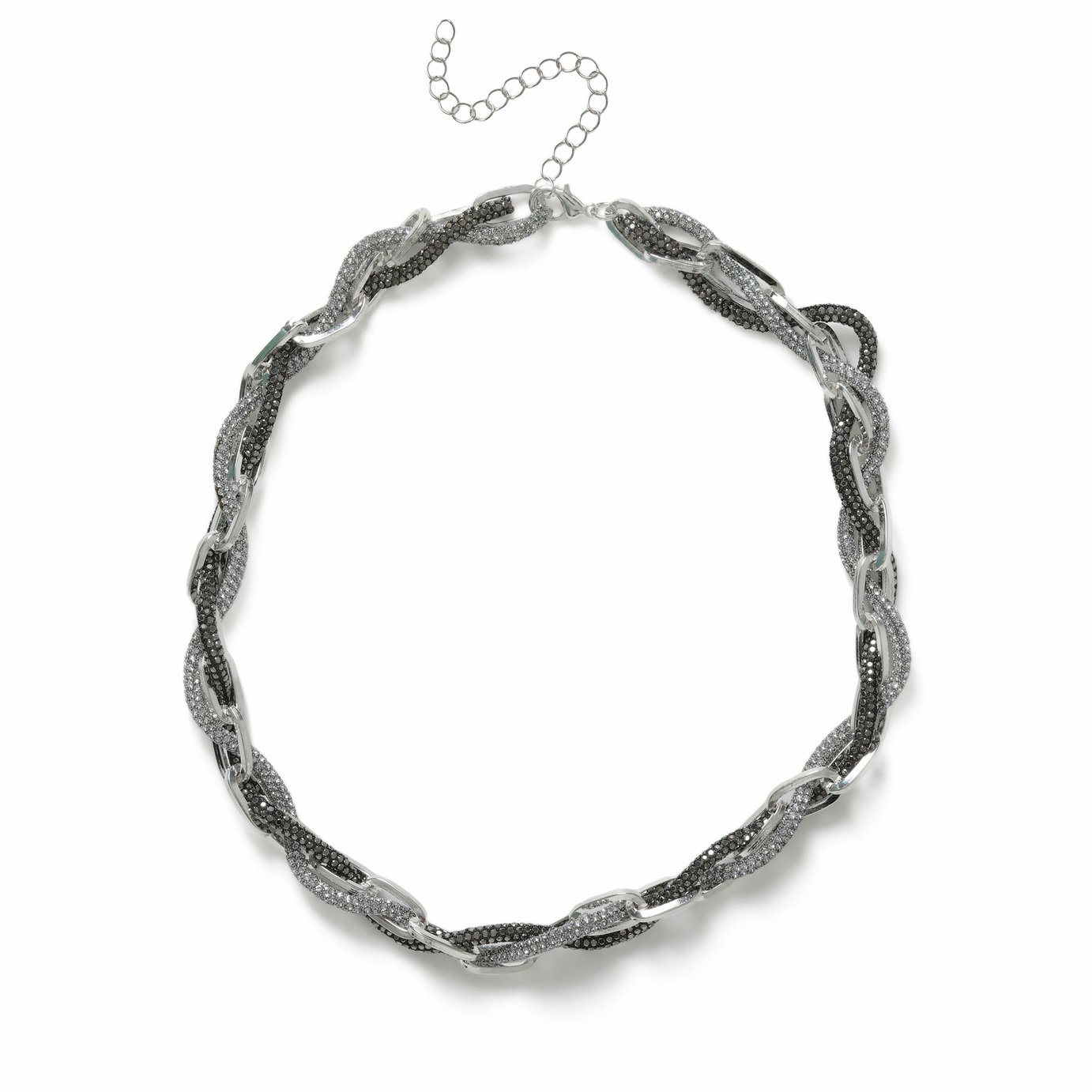 Freedom Silver Tone Jelly Chunky Chain Necklace