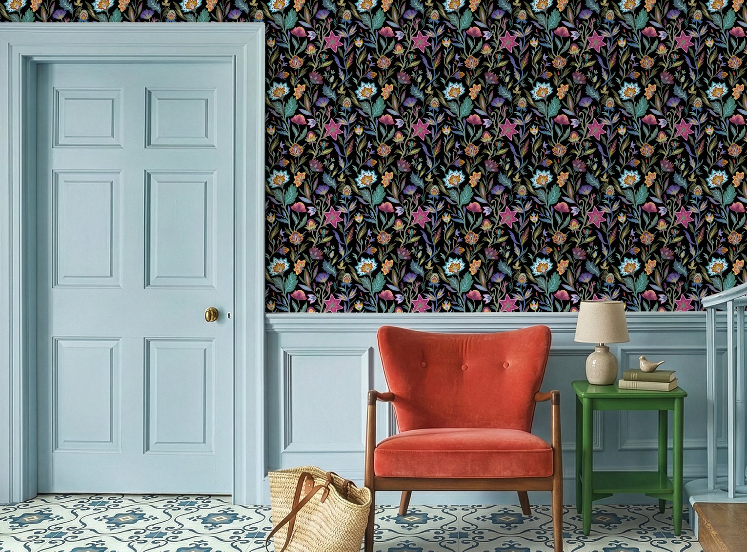 Arthouse Lush Paradise Black Wallpaper