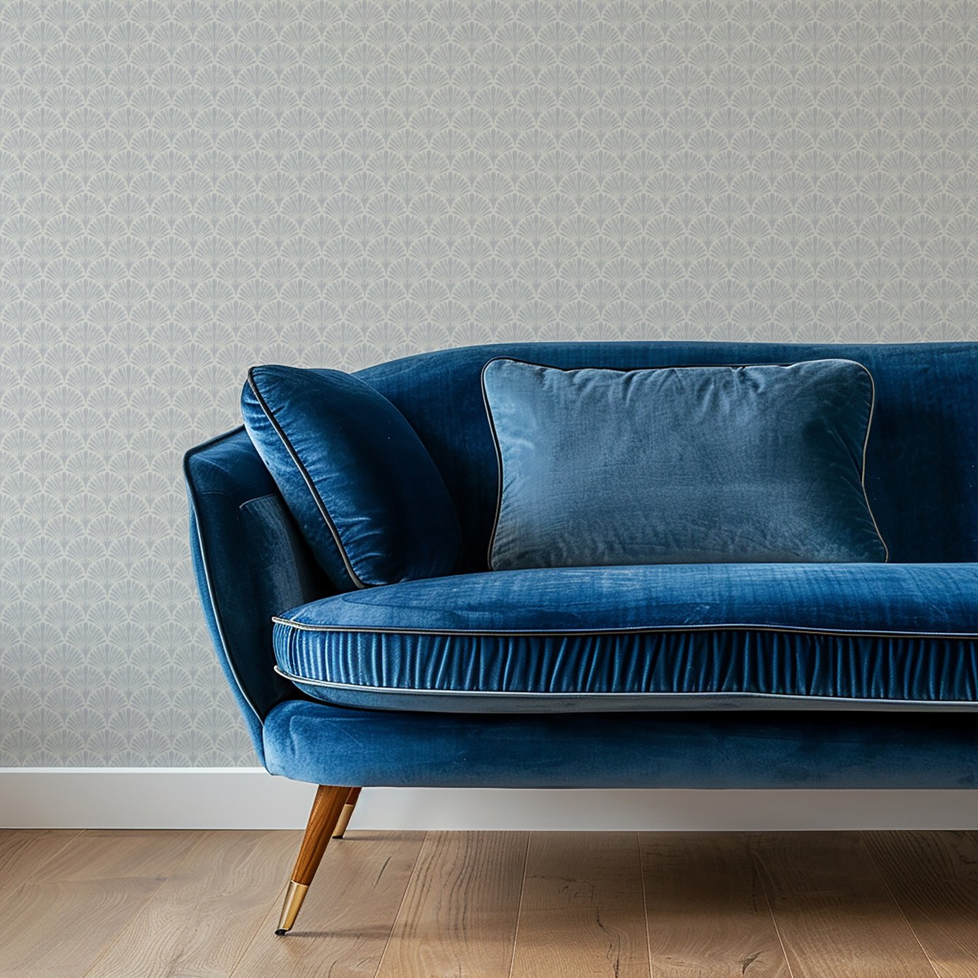 Arthouse Scallop Shells Blue Wallpaper
