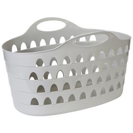 Strata 60 Litre Flexible Laundry Basket - Grey