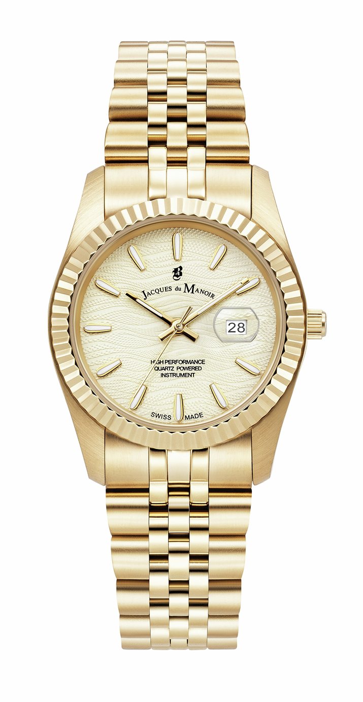 Jacques Du Manoir Inspiration Passion Ladies Gold Stainless Steel Bracelet Watch