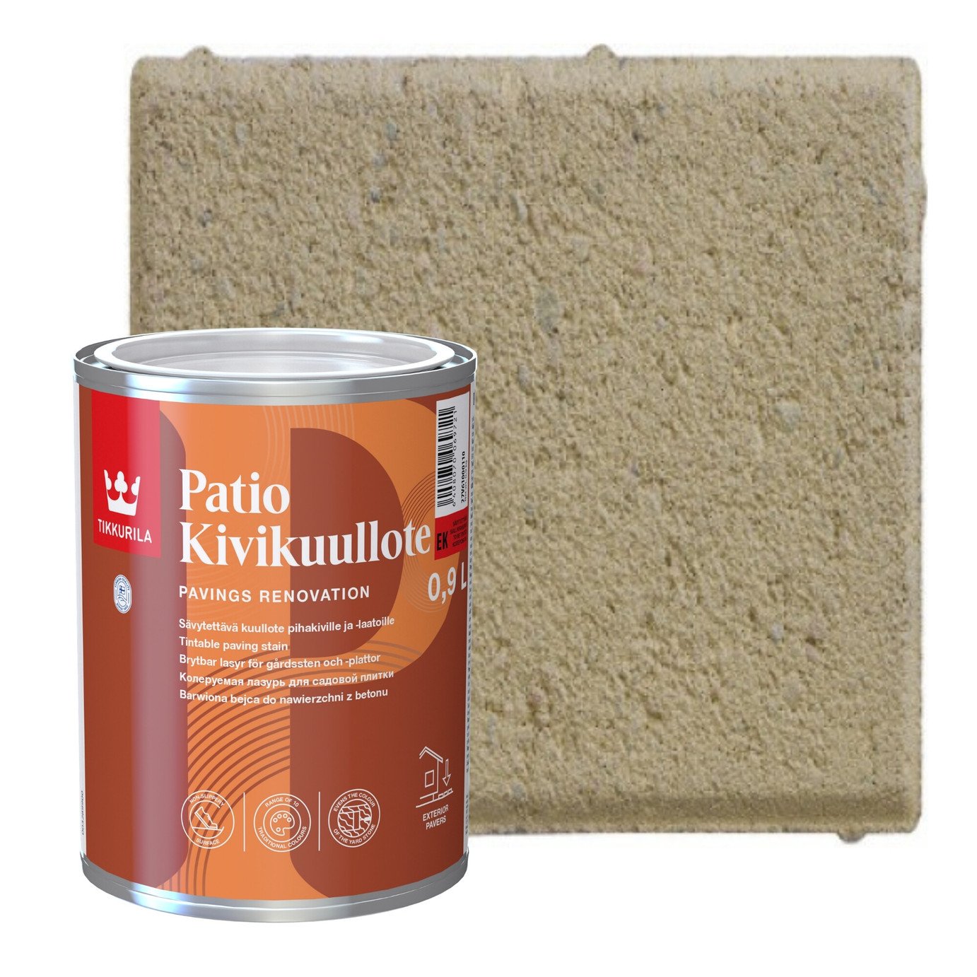 Tikkurila Patio Paving Stain Matt Paint 1L - Tan