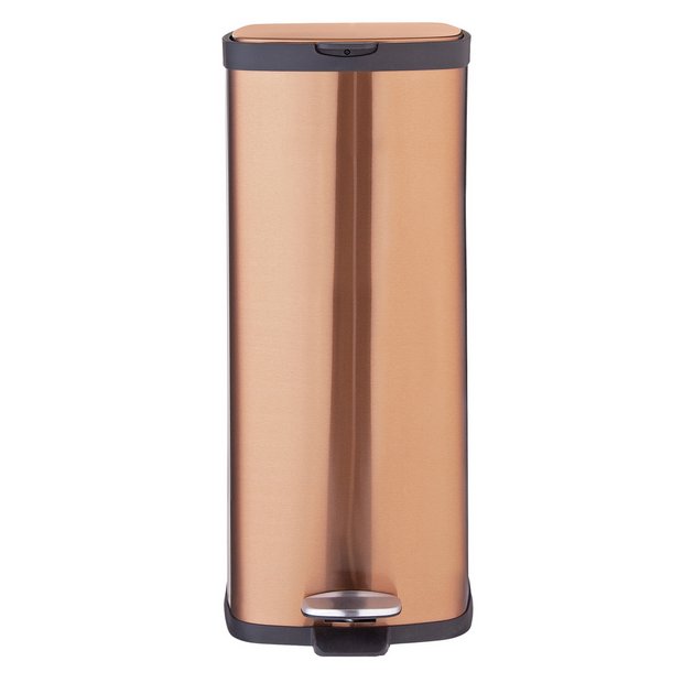 Buy Argos Home 30 Litre Square Pedal Bin Copper Kitchen Bins