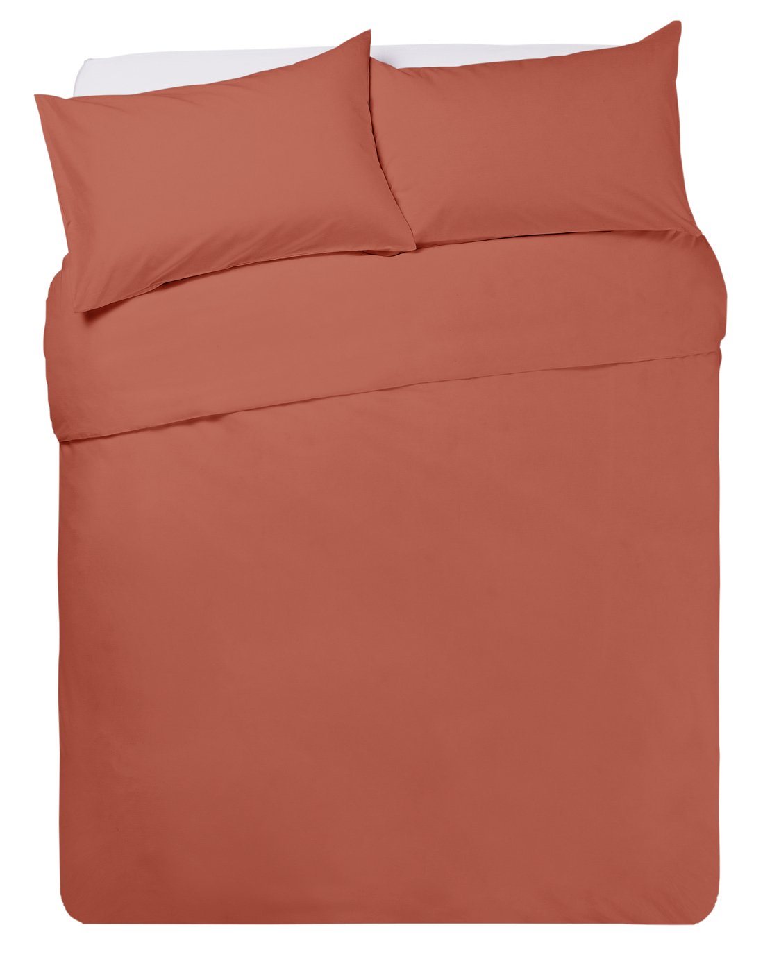 Habitat Polycotton Plain Rust Bedding Set - Double