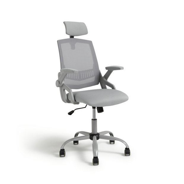 Grey swivel deals chair office