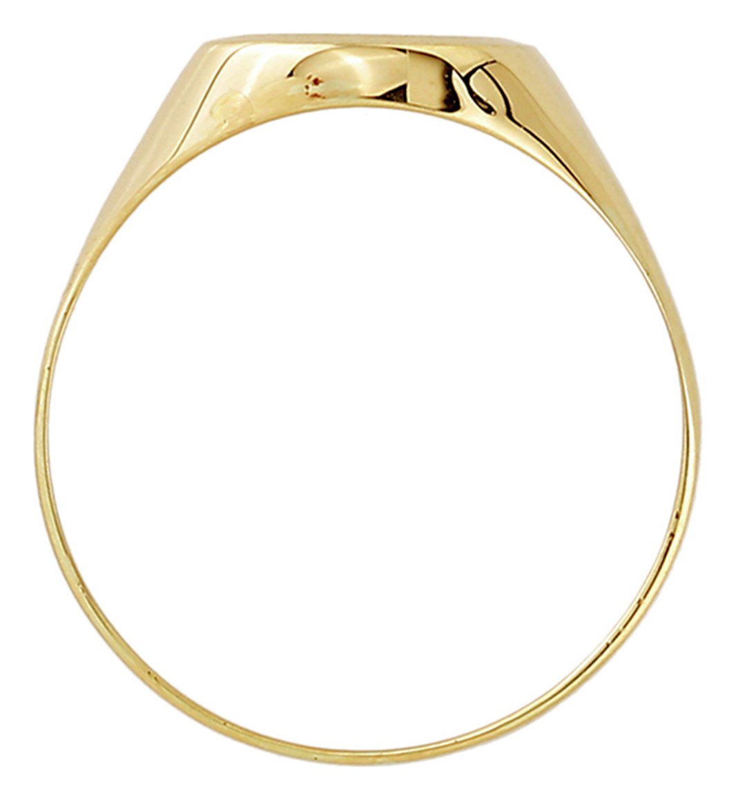Revere Mens 9ct Yellow Gold Plain Signet Ring - P