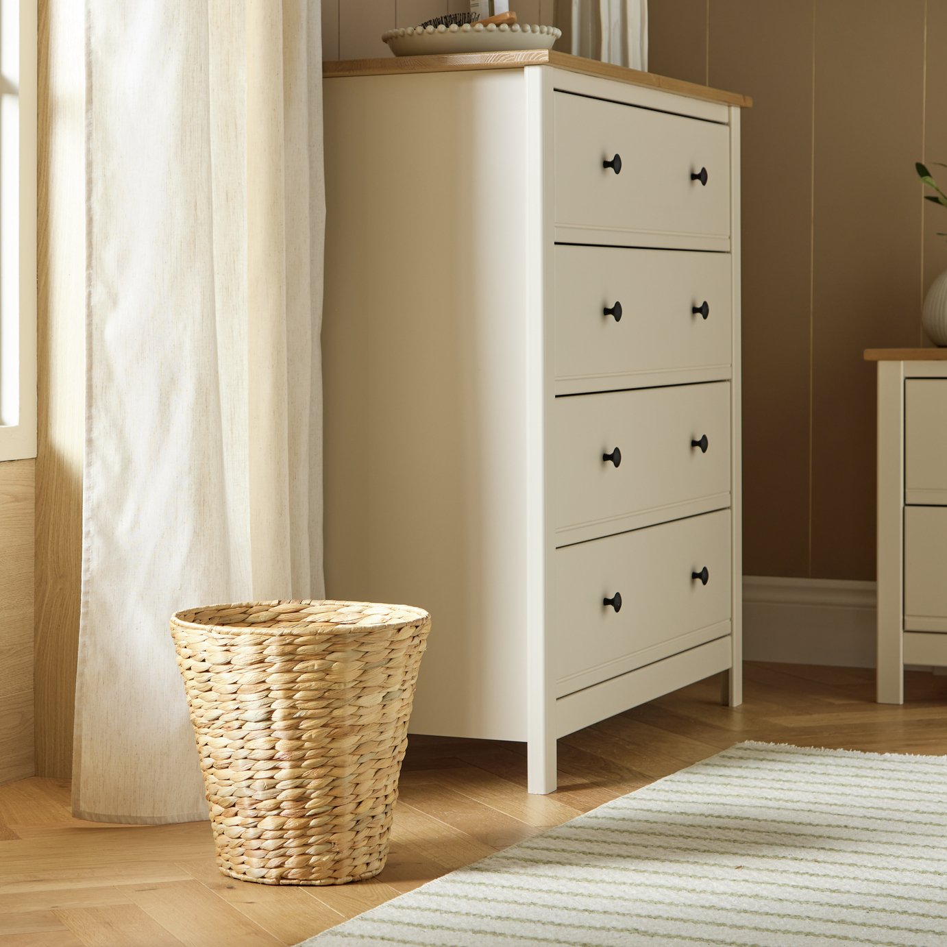 Argos Home Woven Paper Basket - Natural