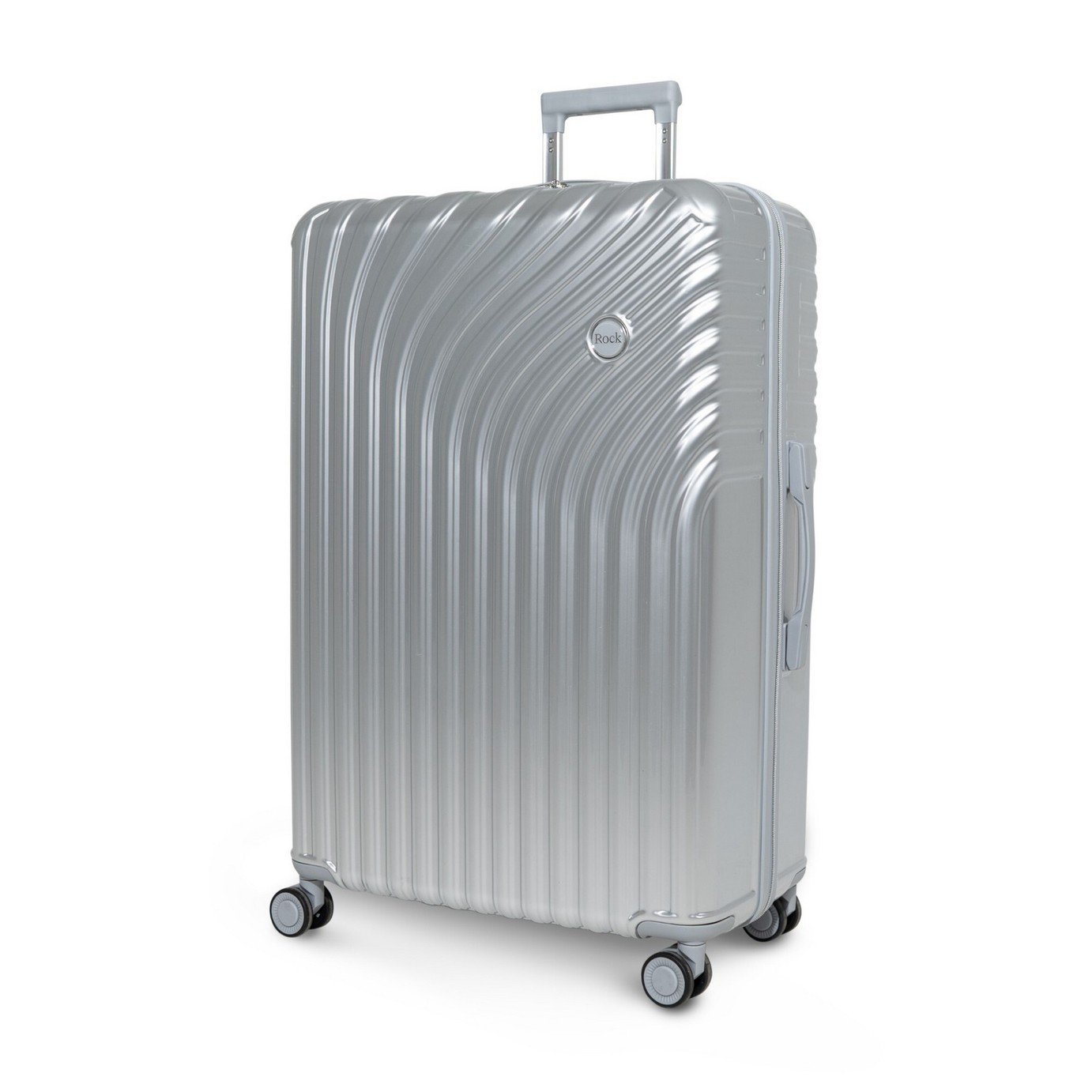 Rock Vesta 8 Wheel Hard Suitcase - Large, Silver