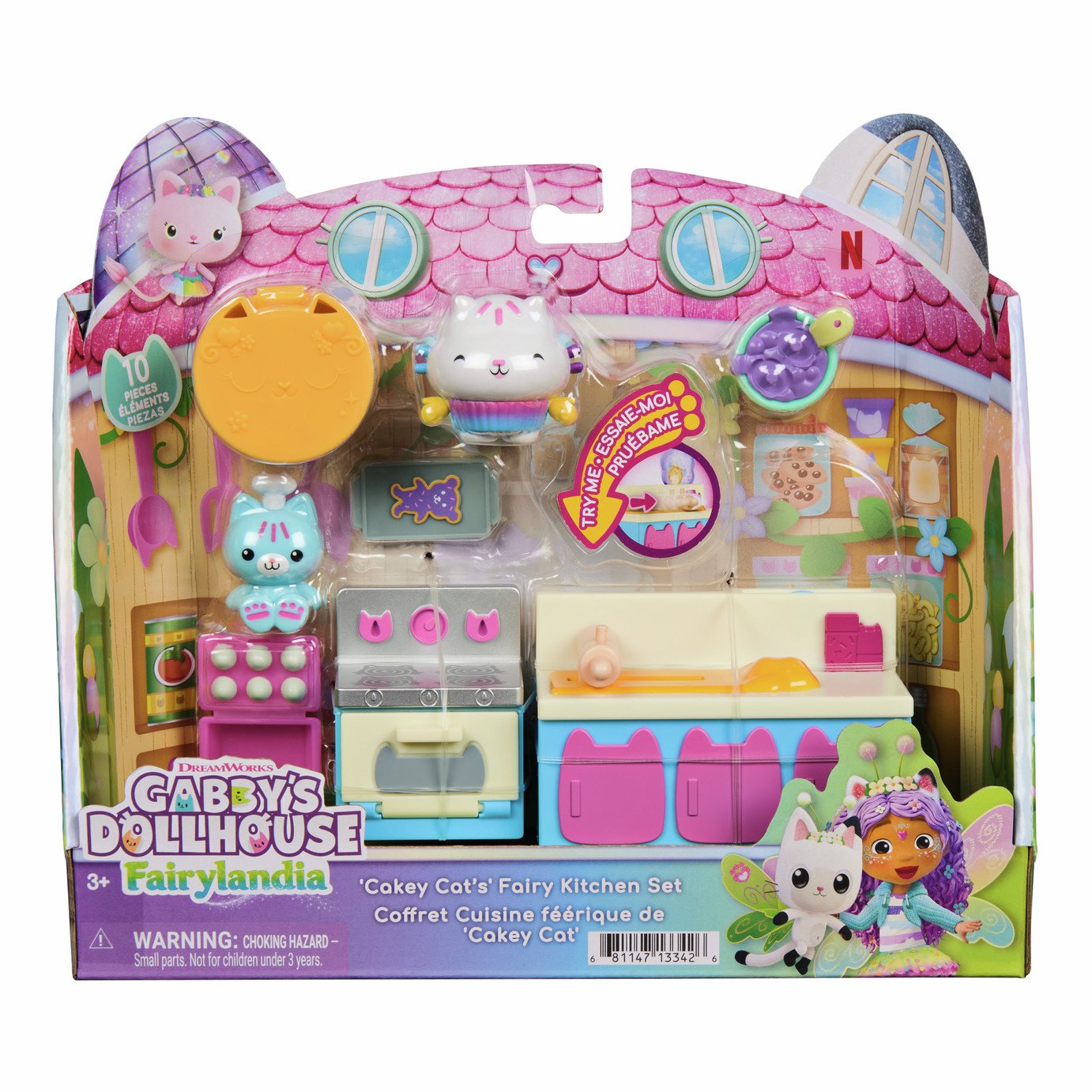 Gabbys Dollhouse Fairylandia Cakey Cat's Fairy Kitchen Set