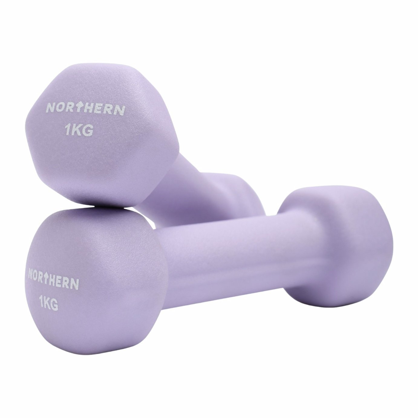 Northern Neoprene Hex Dumbbells Lavender - 2 x 1kg