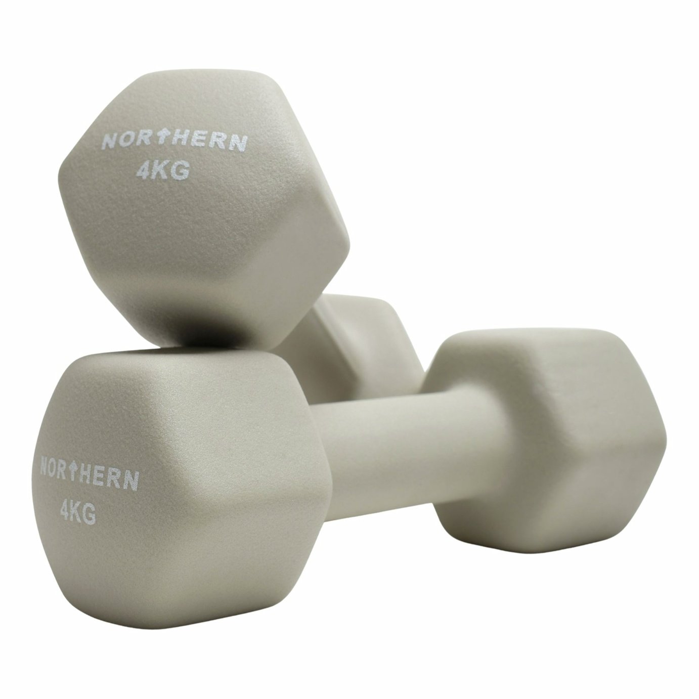 Northern Neoprene Hex Dumbbells Natural - 2 x 4kg