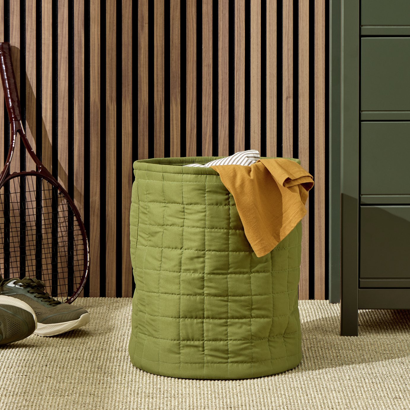 Argos Home Kids Drawstring Storage Bag - Moss green