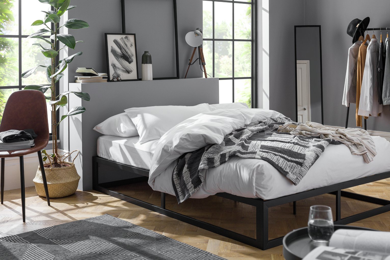 Bed Frames | Velvet, Wooden & Metal Bed Bases | Habitat