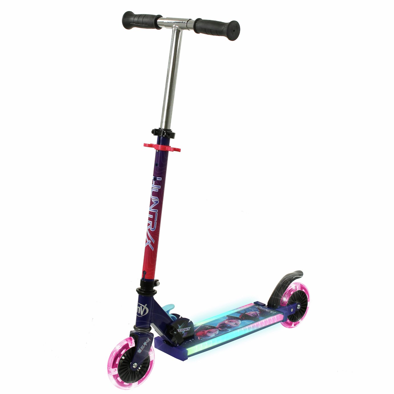 KPop Demon Hunters Lazerlite Folding Inline 2 Wheel Scooter - Pink
