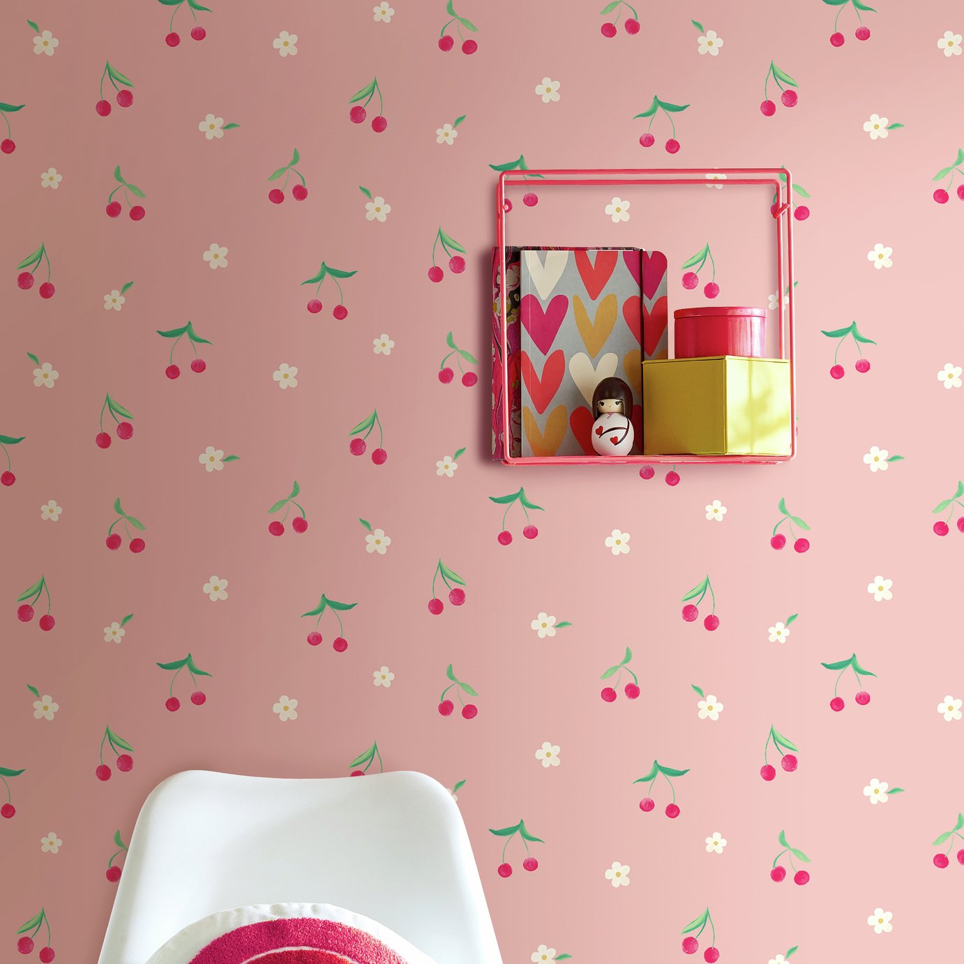 Hoopla Walls Cheery Cherries Watermelon Wallpaper