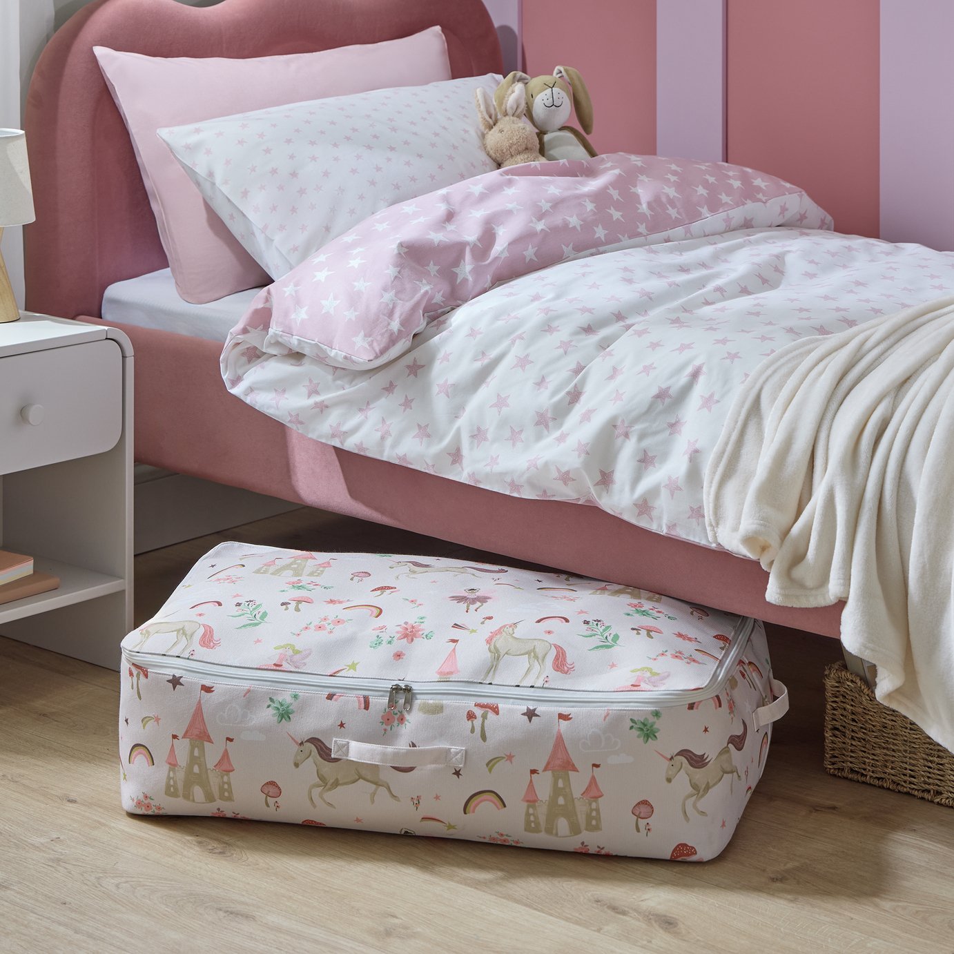 Argos Home Kids Unicorn Underbed Storage Bag - Pink