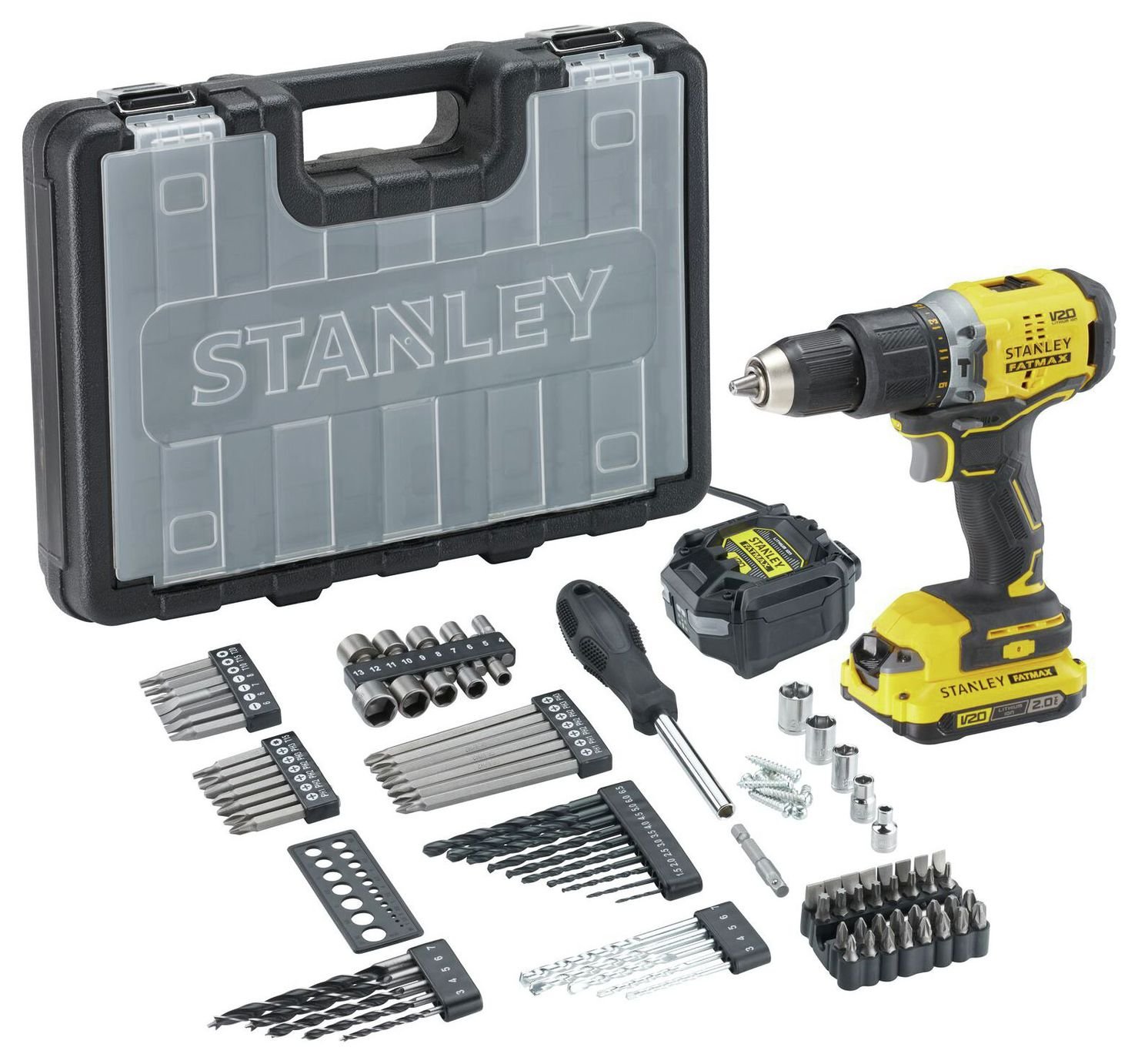Stanley Fatmax 18V Cordless Brushless Hammer Drill Set