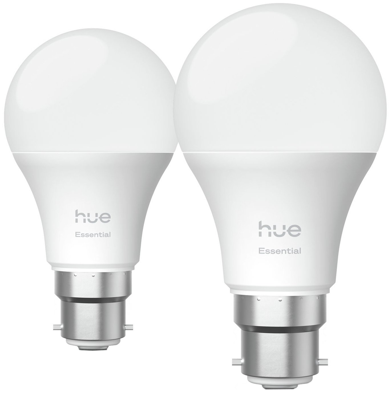 Philips Hue Essential B22 8W Smart Light Bulb - Pack of 2
