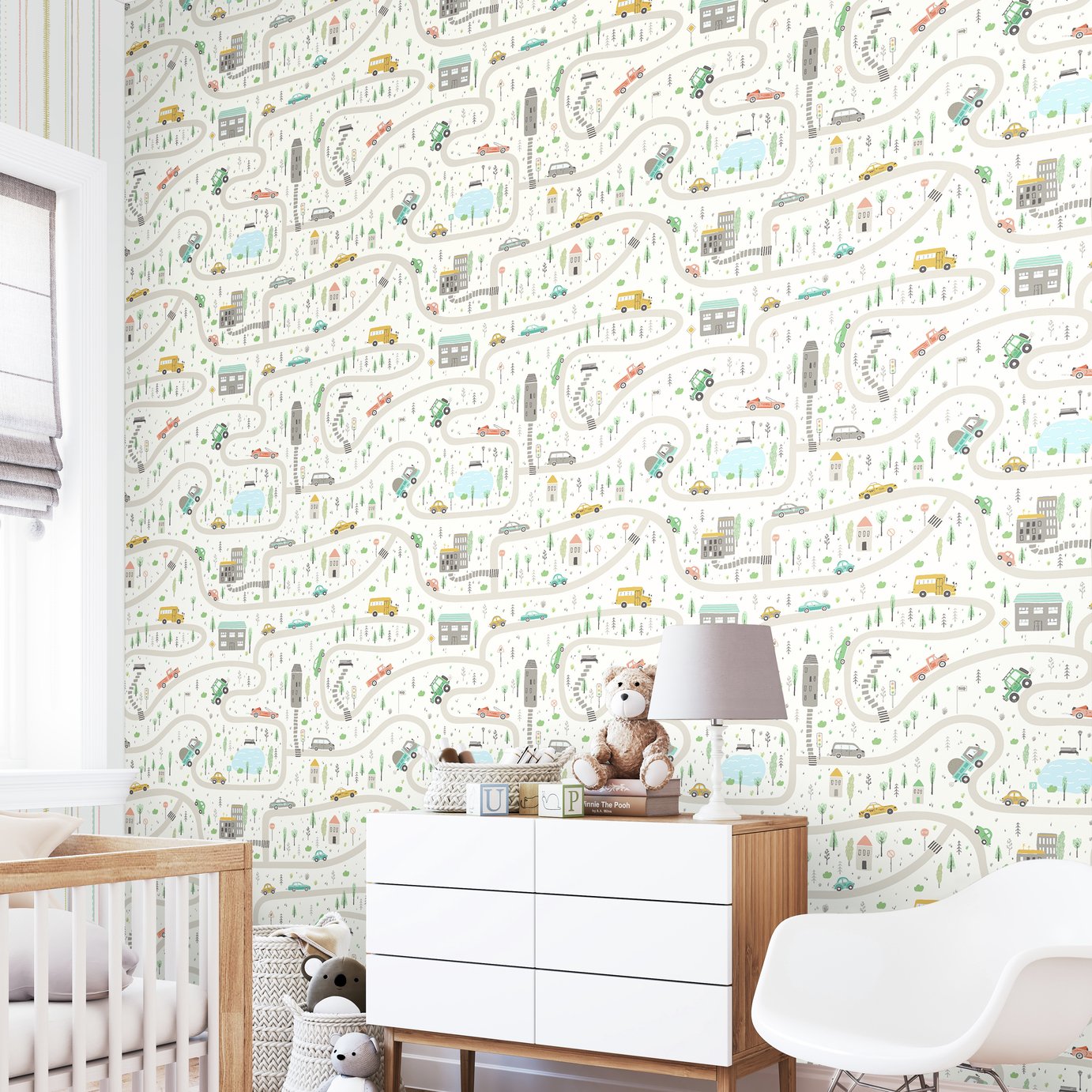Hoopla Walls Peekaboo Road Trip Popcorn Wallpaper