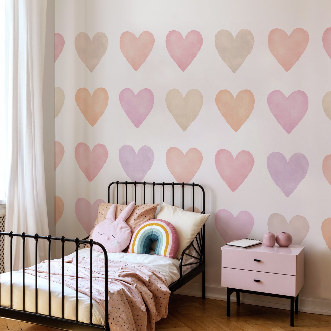 Origin Murals Colour My Heart Blush Wall Mural