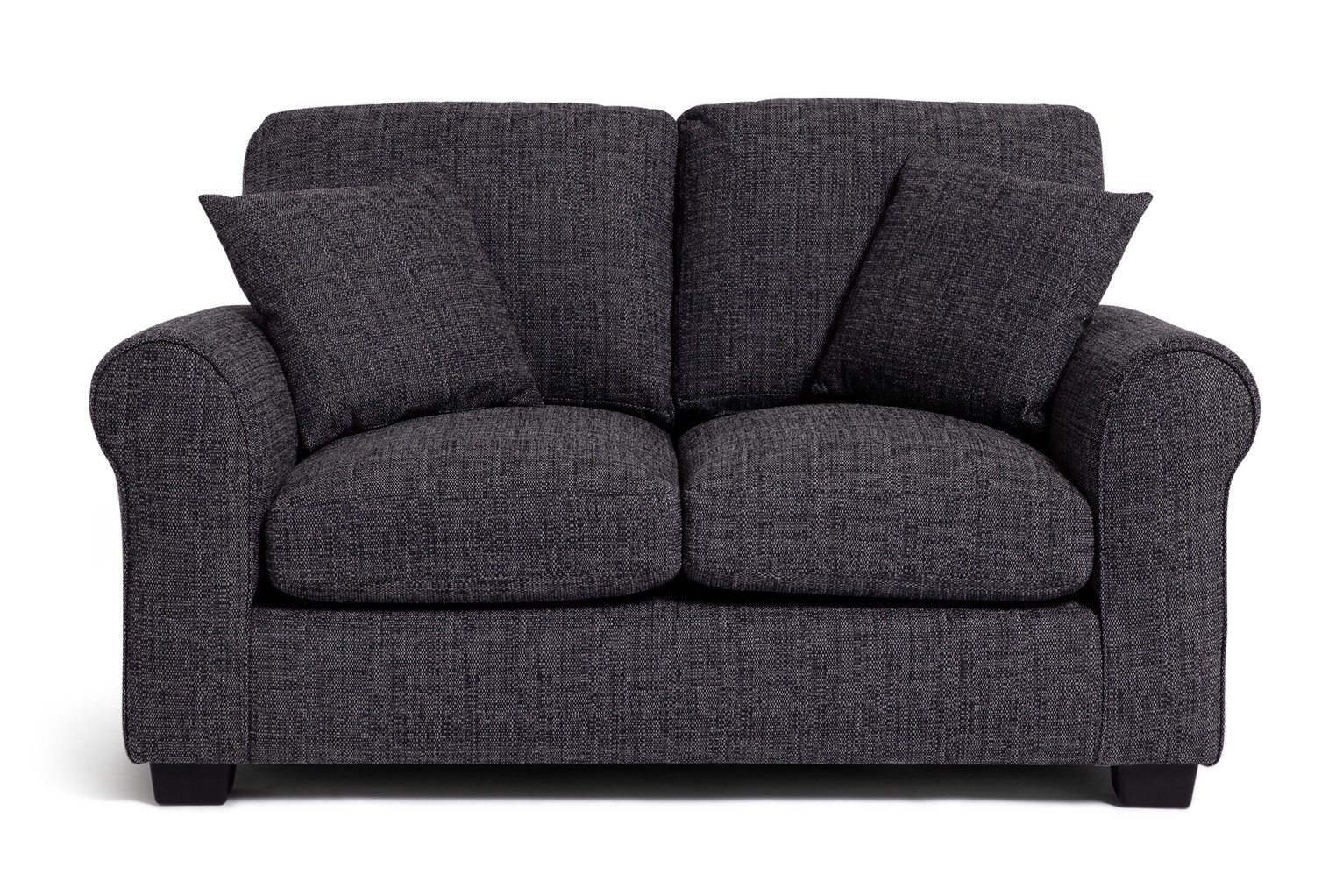 Argos Home Lisbon Fabric 2 Seater Sofa - Charcoal