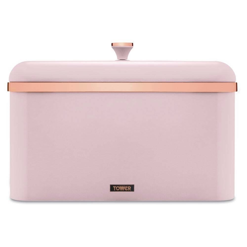 Tower Cavaletto Carbon Steel Bread Bin - Pink
