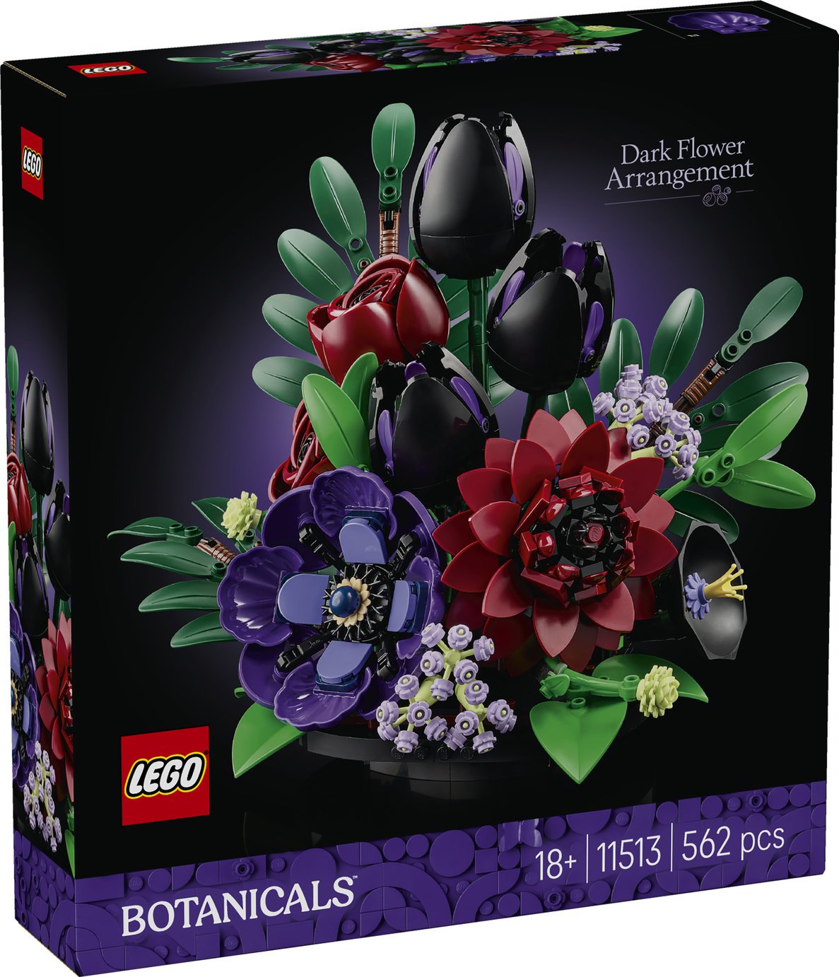 LEGO Botanicals Dark Flower Arrangement Building Set for Adults 11513 PREORDER