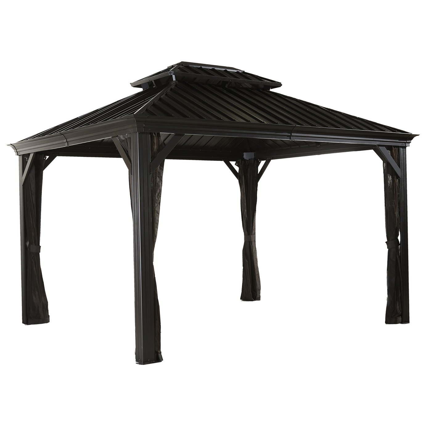 Sojag Messina 3m x 3.7m Garden Gazebo - Grey