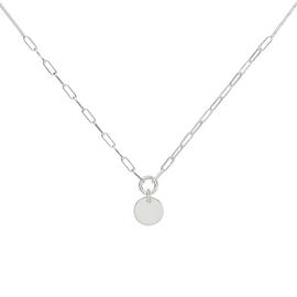 Revere Sterling Silver Large Link Coin Pendant Necklace