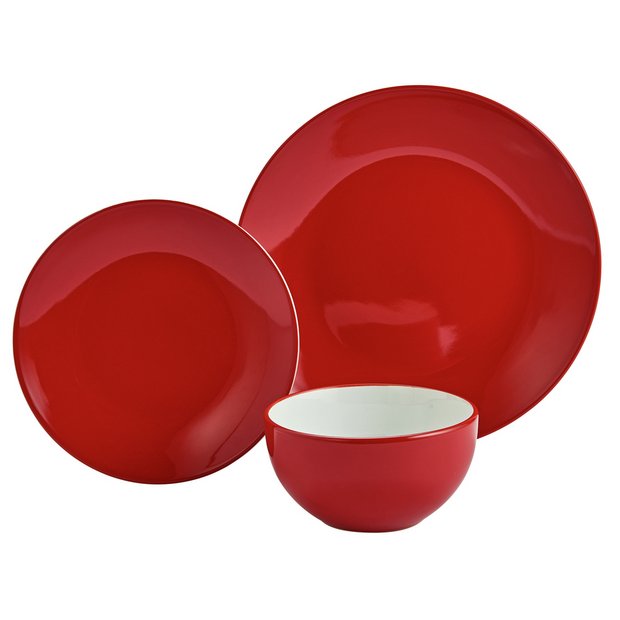 Black and 2024 red dinner set