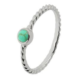 Revere Sterling Silver Synthetic Turquoise Twist Ring - Q