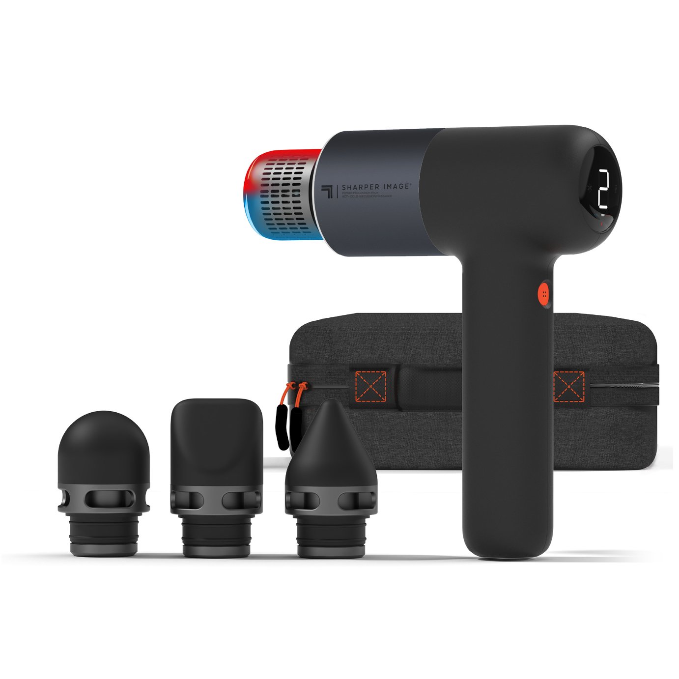 Sharper Image Powerboost Pro+ Compact Massage Gun - Hot and Cold