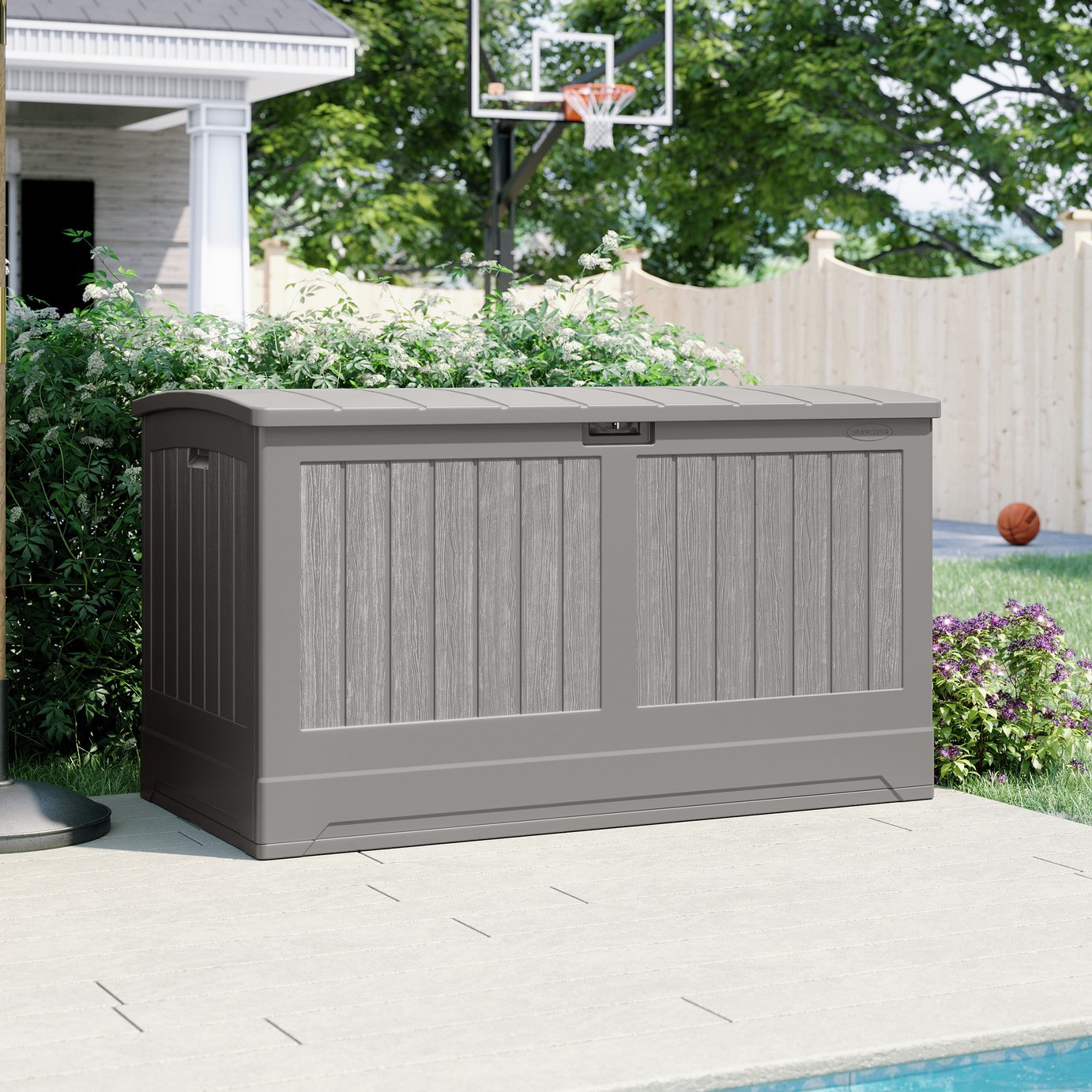 Suncast 757L Montana Storage Box - Stone Grey