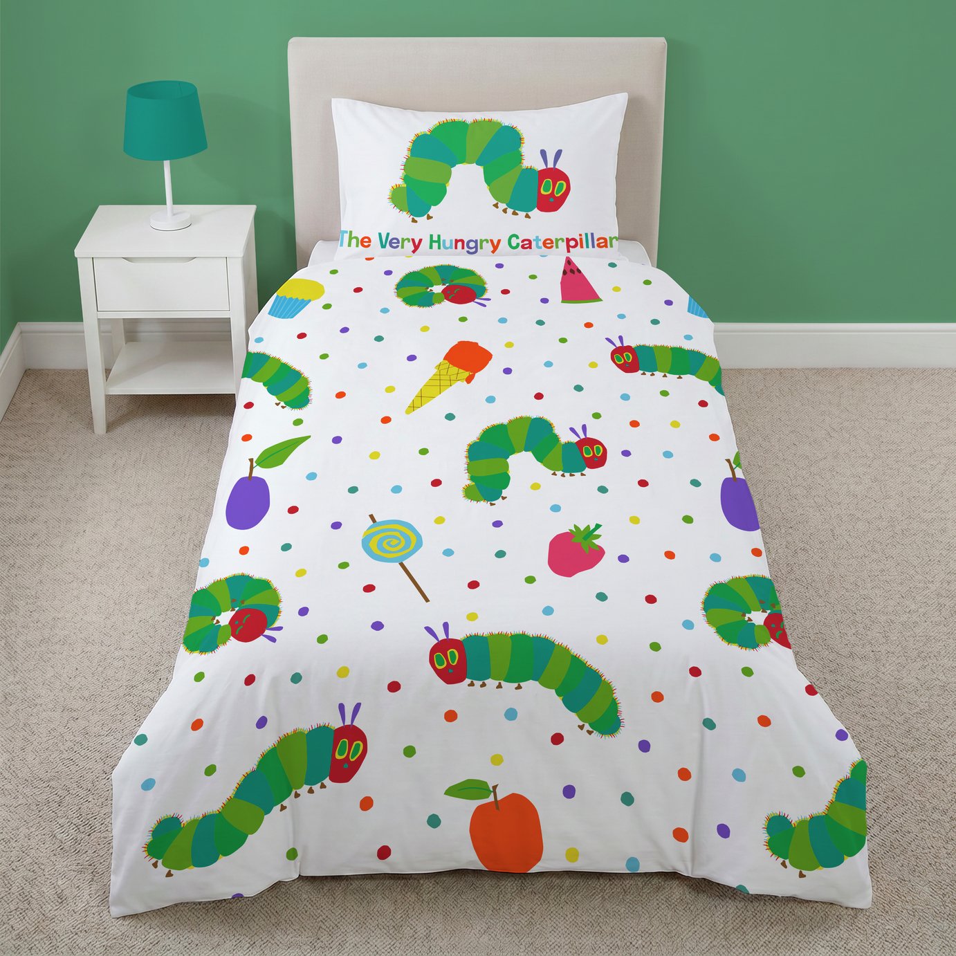 The Very Hungry Caterpillar Kids Spot White Bedding Set - Toddler