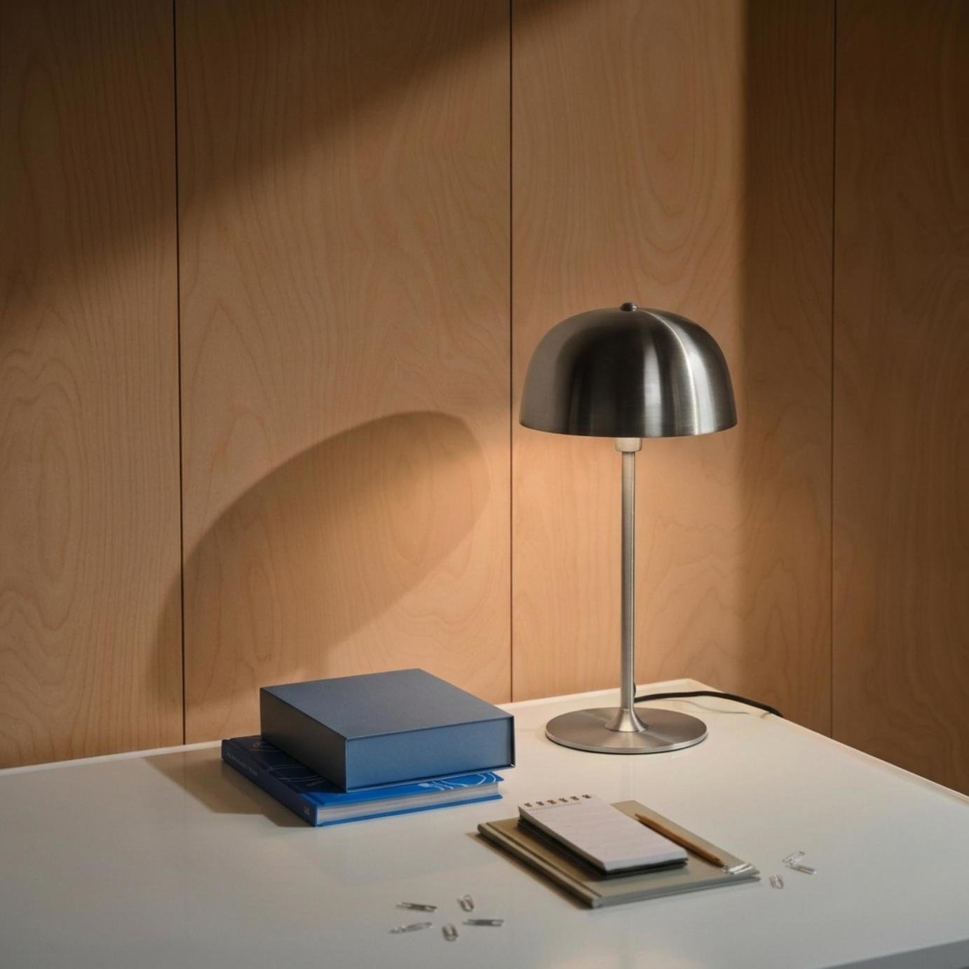 Nordlux Cera Metal Table Lamp - Stainless Steel